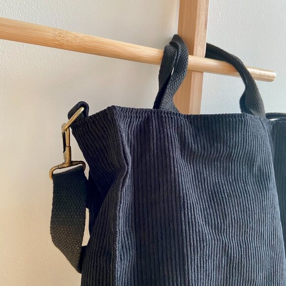 Corduroy Tote Bag with magnetic closure| Retro tote bag | Cute Tote Bag Capsule - Picture 10 of 15